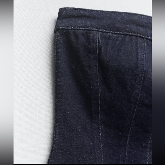 ZARA DENIM CORSET DRESS - Picture 10 of 11